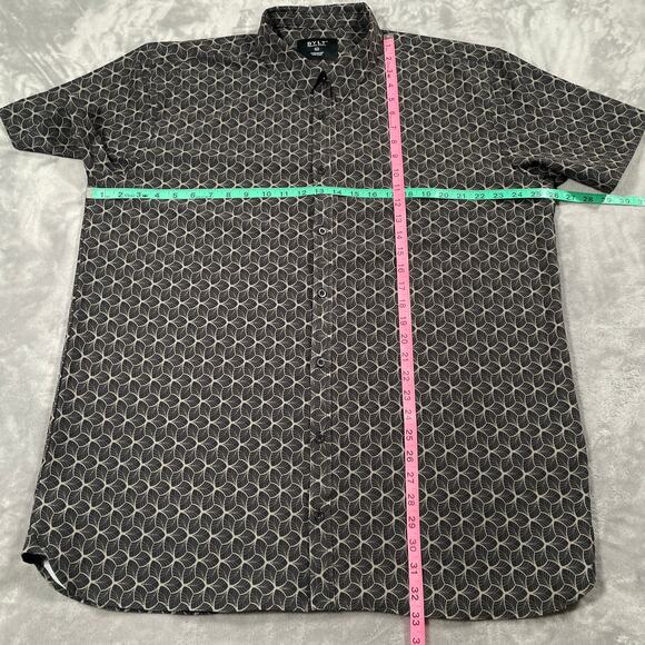 Bylt Shirt 2XL Riviera Button Down Stretch Performance Work Casual Geometric - Picture 9 of 10